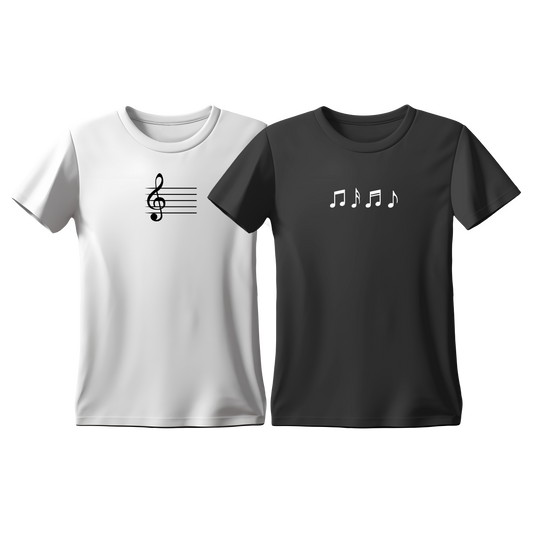 Matchy T-Shirts Πεντάγραμμο - Νότες